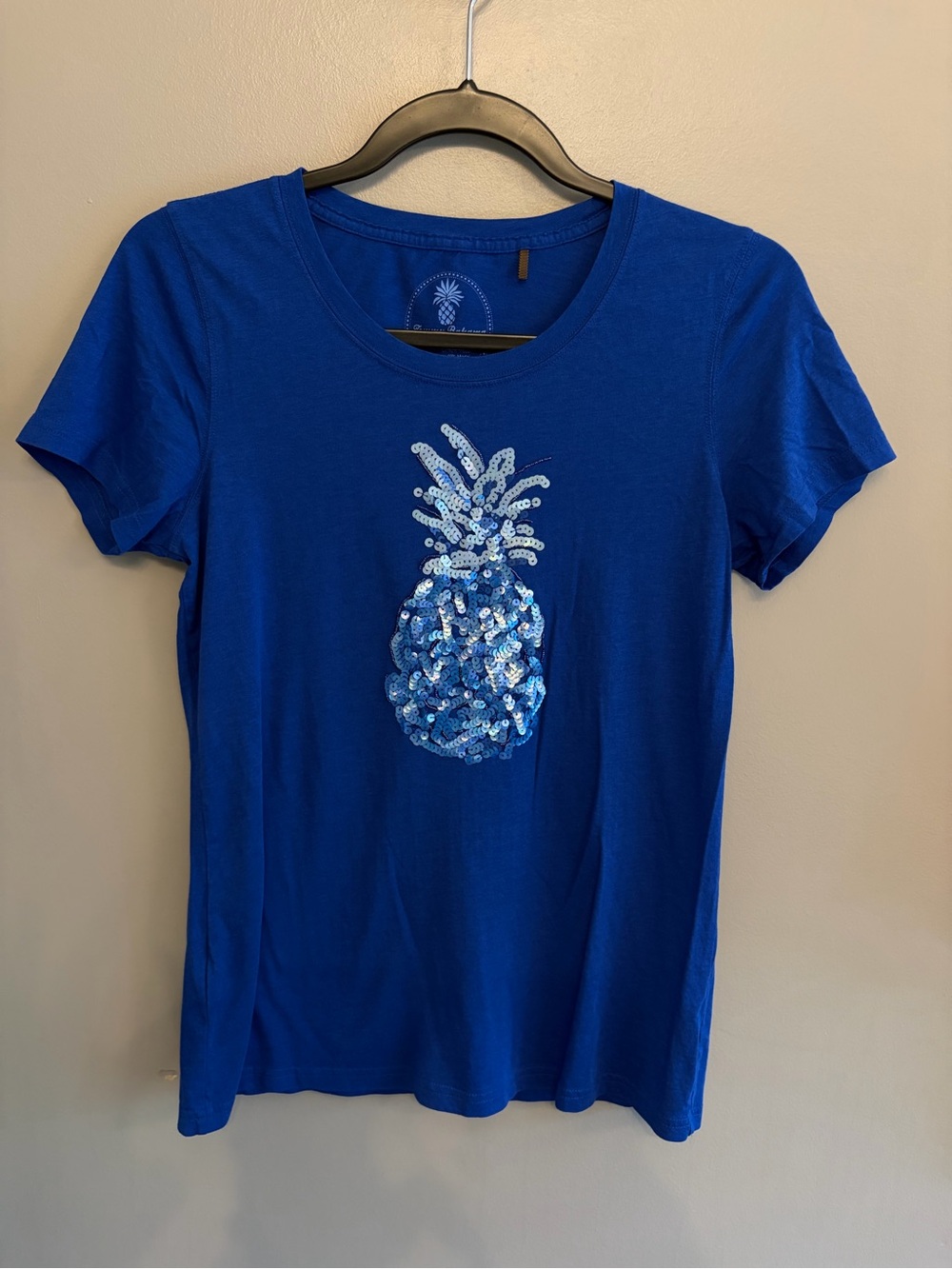 NWOT Tommy Bahama pineapple sequin short sleeved tee size M modal/cotton blend